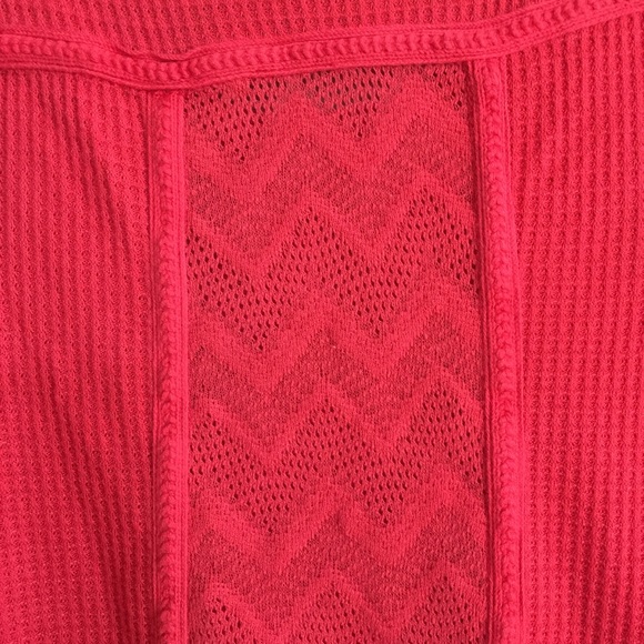 Lucky Brand burnt orange thermal long sleeve top - Picture 5 of 8